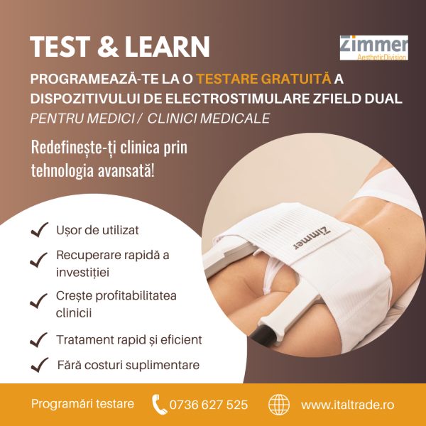 Programează-te la o testare gratuită a aparatului de electrostimulare ZFIELD DUAL