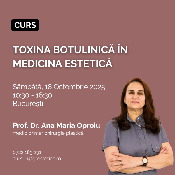 Curs: Toxina botulinică în medicina estetică - Prof. Dr. Ana Maria Oproiu